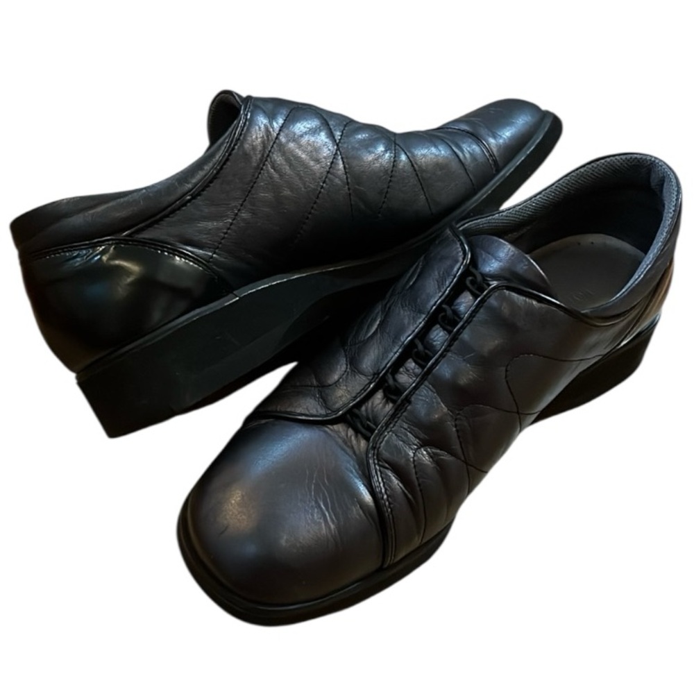 PEDALA BY ASICS LEATHER WALKING SHOE BLACK US SIZE 7 JAPAN SIZE 23.5CM